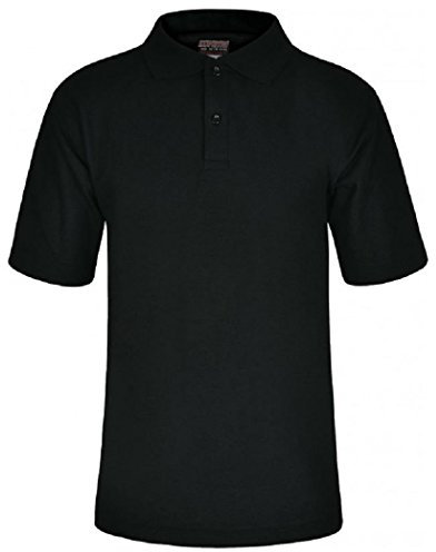 Mischief Age 2-15 School Polo Shirt - Short Sleeve, 15 Colours, Childrens Boys & Girls Polo Shirt, School Uniform & P.E. - Black
