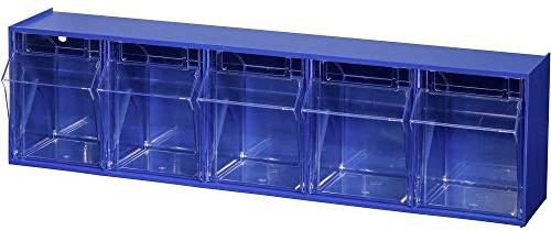 Allit 464430 Klappkasten-Magazin VarioPlus ProFlip 5 (B x H x T) 600 x 165 x 135mm Blau, Transparent 1St.