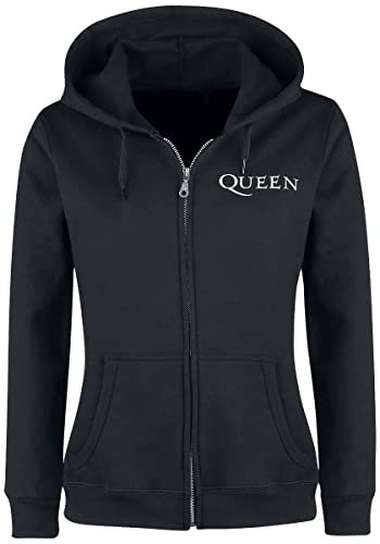 Queen Crest Vintage Frauen Kapuzenjacke schwarz L 70% Baumwolle, 30% Polyester Band-Merch, Bands