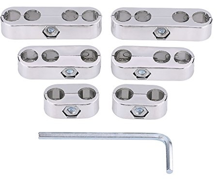 EVGATSAUTO Zündkerzenkabel Separator Halter Kit, 7mm/8mm Zündkerzen Draht Trennwand Teiler, 2/3/4-Loch Kabelclips für Kabelmanagement im Motorraum, inklusive Montagewerkzeug, Schwarz