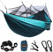 AnorTrek Hammock de Camping con Mosquitero, Doble y Simple, Ligero y Portátil con Correas de Árbol, Hamaca Paracaídas para Acampar, Mochileros, Viajes y Senderismo