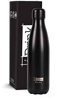 I-Drink Botella térmica 1000 ml Negra, Metal