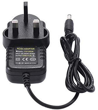 12V 2A Power Supply Adapter - COLM AC/DC Adaptor 100-240V 50-60HZ 12V 2amp 24W UK Converter Adapter Driver Transformer for LED Strip Lights/CCTV Camera/ADSL