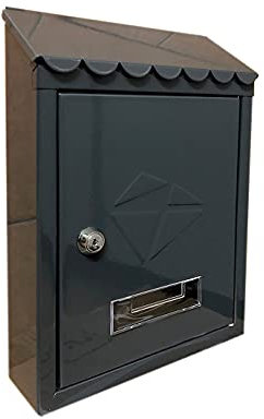 Kippen 10005BN - Boîte aux lettres modèle IRON de couleur noire. Dimensions : 300 x 210 x 70 mm.