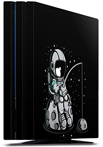 DeinDesign Skin kompatibel mit Sony Playstation 4 PS4 Pro Folie Sticker Angeln Astronaut Weltall