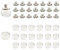 Beadthoven Lot de 20 mini globes en verre 18 mm avec bouchon plaqué platine pour fabrication de bijoux