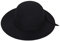 VPbao Bowler Fedora Hut aus Wolle mit breiter Krempe aus Filz für Damen, Schlapphut, Derby, Kirche, Partyhüte, faltbar, Kinder Schwarz, Einheitsgröße
