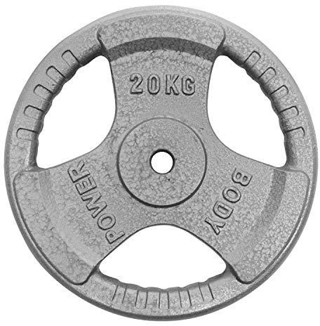 BODYPOWER 20Kg Standard Tri Grip Weight Plates (x2)