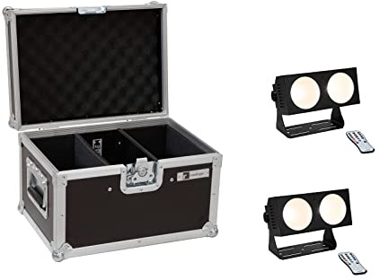 EUROLITE Set 2x LED CBB-2 COB WW Leiste + Case | 2x LED-Lichteffektleiste mit WW-COB-LEDs inklusive PRO Flightcase