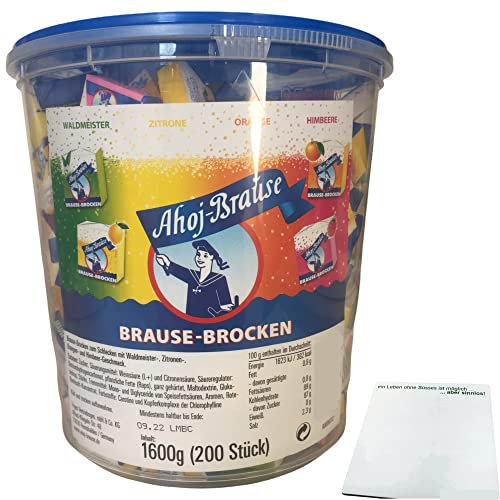 usy Bundle für Friegeo Ahoj Brause Brocken 200 stück (1,6Kg Packung) + usy Block
