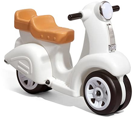 Step2 Ride Along Spielzeug Scooter aus Kunststoff in Weiß | Roller für Kinder für Draußen | Kinderfahrzeug/Rutscher/Rutschauto ab 1.5 Jahren