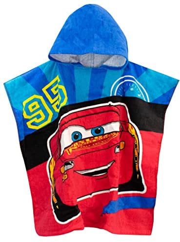 Disney Jungen Handtuch Poncho Cars Rot One Size