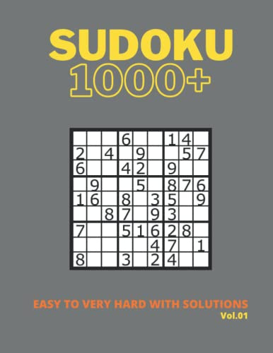 Sudoku Puzzle Book for Adults: Easy to Very Hard | 1000+ Puzzles