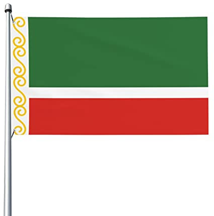 Flagge der Tschetschenischen Republik Flagge 3 x 5 Fuß Terrasse Garten Rasen Willkommen Dekoration Banner Indoor Home Party Flaggen