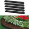 Lospitch Rasenkante Metall 10m Beeteinfassung Verzinkt 100x18cm Beetumrandung Mähkante Metall Palisade als Wurzelsperre, Profilkante, Schwarz