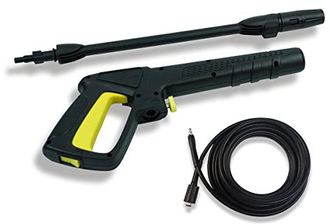 Aim Tools Pistola Grilletto a Connessione Rapida Pistola a Spruzzo Kit Lancia per Idropulitrici Bosch con 5 m Tubo di Lavaggio con Raccordi Rapidi per Lavaggio Auto