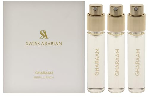Swiss Arabian Gharaam - Luxury Products From Dubai - Long Lasting Arabian Perfume Oil for Women and Men - Saffron, Amber, Jasmine - 1.7 oz
