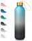 Opard Trinkflasche, 1L/800ml Wasserflasche, Auslaufsichere Water Bottle, BPA Frei Sportflasche Zeitmarkierung Wasser Flasche (800ml - Blaugrauer Farbverlauf, 800ml)