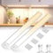 wobsion 40CM×2PCS LED Unterbauleuchte Küche kabellos Dimmbar,138 Led Schrankbeleuchtung Mit Bewegungsmelder,2200mAh USB Wechselbare Farben Warmweiß/Neutralweiß/Weiß für Kleiderschrank Beleuchtung