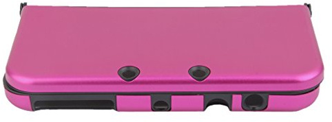 Tiuimk Schutzhülle für New 3DS XL - Aluminium Metall Protector Guard, Classy Rose Red Farbe