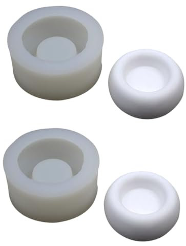 NUOBESTY 2stücke Silikon Kerzenhalter Gießform Aus Beton Für Deko Vielseitige Silikonform Für Pflanzgefäße Flexibel Und Einfach Zu Reinigen Geeignet Für Epoxidharz Zement Und Mehr