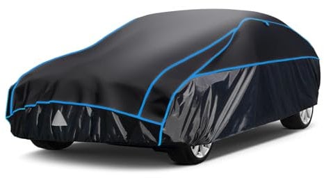 Holthly Bâche Voiture Anti-grêle Étanche, Housse de Protection Extérieur Contre Pluie Soleil Poussière pour Berline 470 à 490 cm. 3XL