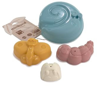 Miniland ECO Sand Molds - Giocattolo per bambini con set di 4 pezzi di figure del mare.