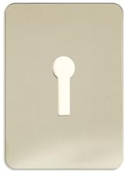 TSS Polished Chrome UK Key Hole Stick On Repair Escutcheon, 65mm x 47mm. Self Adhesive UK Key Covers, Keyhole Cover, Self Adhesive Door Plate