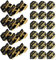 WINMAU Rhino Ireland Black & Gold Flag Dart Flights - 10 sets per pack (30 dart flights in total)