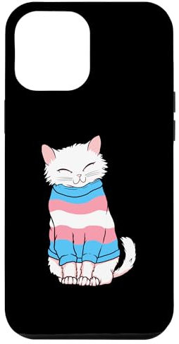 Hülle für iPhone 14 Pro Max Niedliche Transgender Stolz Katze