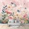 Motivtapete Fototapete Aquarell Schmetterling Blumen Tapete Fototapete Vlies Wand Tapete Wandbilder Wohnzimmer Schlafzimmer Kinderzimmer Dekoration Moderne Wanddeko 200 (B) x 140 (H) cm