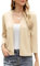 Aottori Cardigan Donna Corto Coprispalle Elegante con Scollo a V Bolero a Maglia Cerimonia per Estivo Primavera Albicocca S