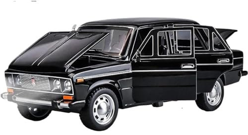 Druckgussfahrzeuge Motorfahrzeuge 1:24 for Lada NIVA Klassische Auto Druckguss Legierung Auto Modell Simulation Reibung Power Modell Auto Sammlung Fertiges Modellauto(Size:Black)