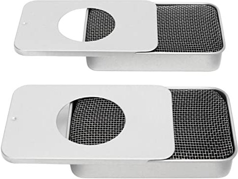 2PCS poêle à alcool, 8x5x1.5cm/3.1x2.0x0.59in poêle de camping en acier inoxydable poêles de camping combustible accessoires de chauffage pour la randonnée pique-nique BBQ Survival ustensiles