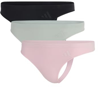 adidas Damen Low Rise Thong (3PK) -Sport Active Seamless-Packaged Panties G-String, 901 Assorted, XXL (3er Pack)