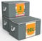WALL QMER 3-Pack 90L Aufbewahrungsbeutel, Aufbewahrungsboxen mit Deckel, Schrank-Organizer mit Griffen, Faltbare Unter-Bett-Aufbewahrung für Kleidung, Decken, Kissen und Spielzeug, Grau