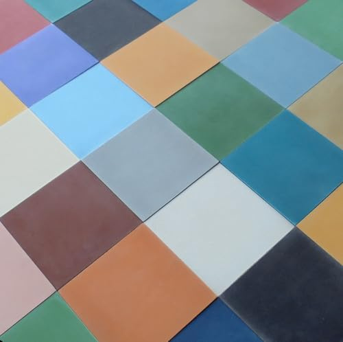 0,4m² Zementfliesen uni - Jugendstilfliesen Vintage (quadratisch, terrakotta, 40, 10x10cm)
