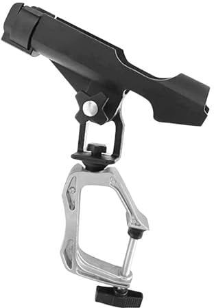 Angelrutenhalter – Klemm-Rutenhalter, tragbarer Rutenständer, breite Klemme, Kanu-Rutenhalter, 360 Grad verstellbare Aluminiumlegierung, Angelrutenhalterung für Marine und Angelboote