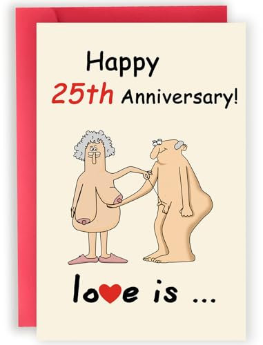 Abeletree Glückwunschkarte zum 25. Hochzeitstag, Geschenke für Sie und Ihn, lustige Dekoration zum 25. Hochzeitstag, Geschenke für Paare, Ehemann, Ehefrau