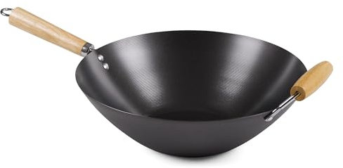 Grillstream Non-Stick Wok, High-Heat Frying, Durable Long Handle, Easy-to-Clean for Precise Stir-Fry Cooking