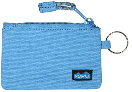 KAVU Stirling Doppelseitige Geldbörse aus Baumwoll-Leinen, Reißverschluss, Blau