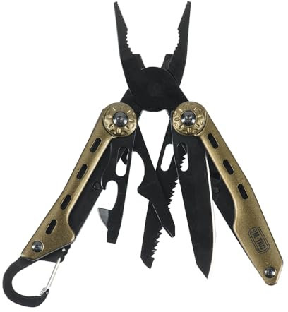 M-Tac Multitool Type 5 – Universales Multifunktionswerkzeug mit Holster – Edelstahl 402 – 10,7 cm – Klappbares Werkzeugset für Outdoor, Camping & Survival, Olive