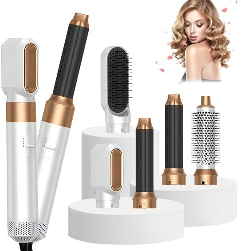 Anluomania Cepillo Secador de Pelo 1000W, Cepillo de Aire Caliente Set, Moldeador de Pelo, con secador de pelo, cepillo alisador, Rizador, Voluminizador, 3 Temperaturas, para Todo Tipo de Cabello