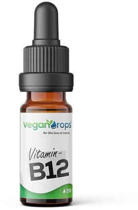 Vegan Drops® - Vitamin B12 Tropfen - Kombination aus Methyl- & Adenosylcobalamin - 250 Tropfen, 125 Tage Reichweite - vegan, ohne Alkohol & in Deutschland produziert