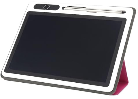 Pissente Digitales Notizbuch, Innovatives Design, Authentisches Schreiberlebnis, Langlebiges LCD-Zeichnungsblock mit Kunstledergehäuse für Arbeit und Studie (Rot (mit Lederetui))