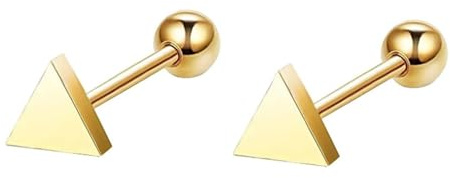 Tolldek 9K Au375 Gelbgold Ohrringe Echtes, Dreieck Ohrstecker, 375 Gold Ohrringe Jugendstil Echtes