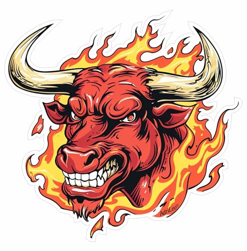 AdriLeo - Aufkleber – Stier Bulle – XL - Deko Autoaufkleber Sticker Laptop