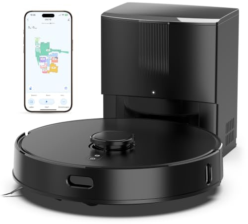 BOTLUXE E10+ Saugroboter mit Wischfunktion für Tierhaare Teppich mit 8000Pa | BOTLUXE Staubsauger Roboter mit Absaugstation 3.5L, Saug und Wischroboter LiDAR Navigation, APP Steuerung