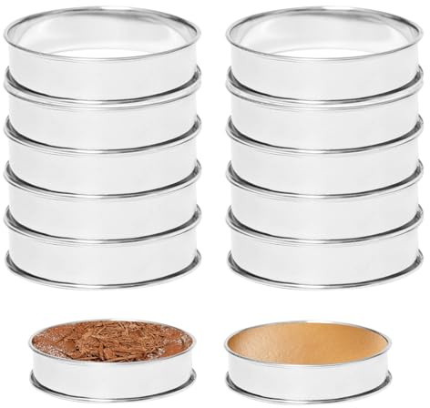 Pilikoll 10 Stück Ø 10cm Crumpet Ringe Backringe für Muffins, Pfannkuchen