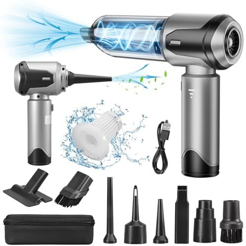 Grixz Handheld Vacuum Cleaner, 22000Pa Powerful Car Vacuum Cleaner, Lightweight Mini Vacuum Air Duster Cordless, Rechargeable Portable Vacuum for Car, Home, Kitchen
